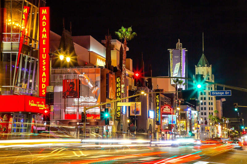 Street View on Hollywood Boulevard.