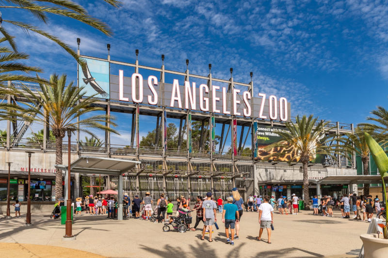 Los Angeles Zoo entrance.
